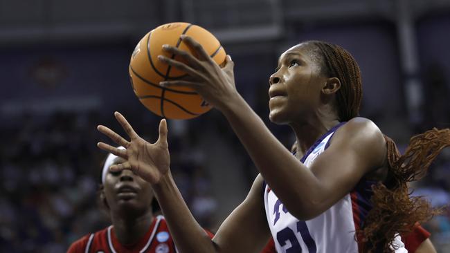 Agnes Emma-Nnopu in action for TCU during this year’s NCAA Championships. Picture: Ron Jenkins/Getty Images