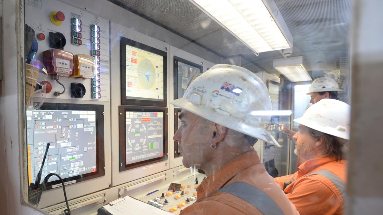 Works in the tunnel. Picture: Craig Hughes