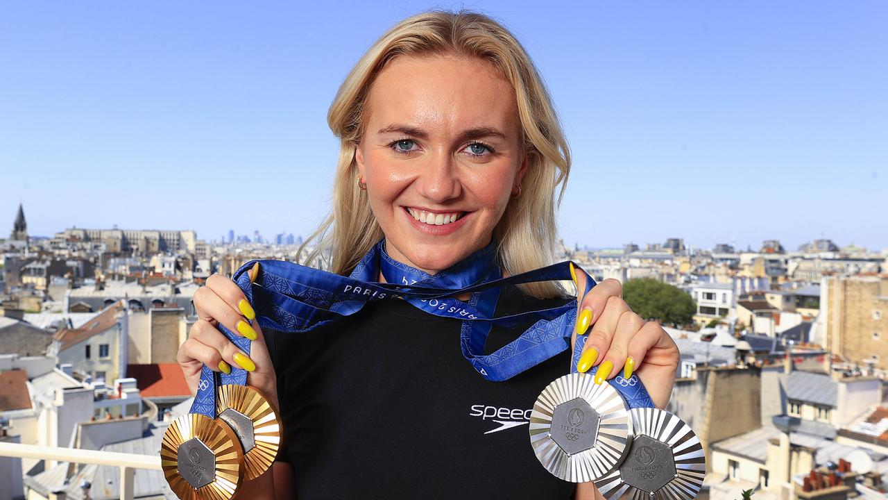 Ariarne Titmus enjoyed a golden haul in Paris. Picture: Adam Head