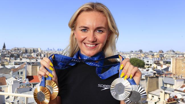 Ariarne Titmus enjoyed a golden haul in Paris. Picture: Adam Head