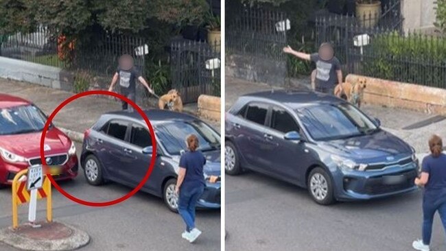 Car seen blocking other cars on Sydney street. Picutre: Instagram