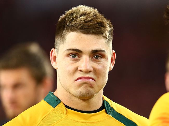 SYDNEY, AUSTRALIA - JULY 06:  James O'Connor of the Wallabies looks on after losing the International Test match between the Australian Wallabies and British & Irish Lions at ANZ Stadium on July 6, 2013 in Sydney, Australia.  (Photo by Mark Kolbe/Getty Images)