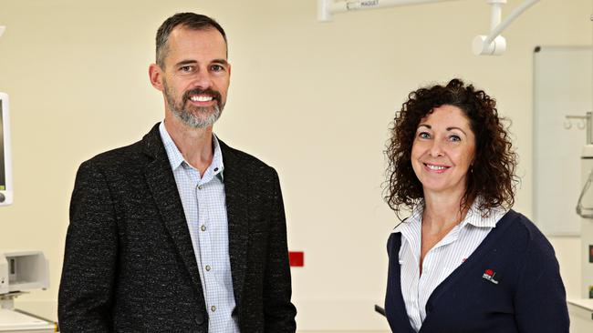 ED doctor Andy Ratchford and ED nurse Jo Watts at Northern beaches Hospital. Picture: Adam Yip.