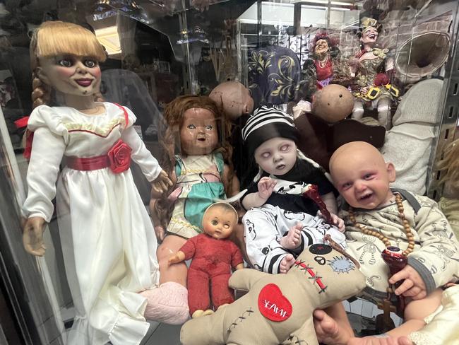 Dolls at Maryborough's Haunted Doll Museum.