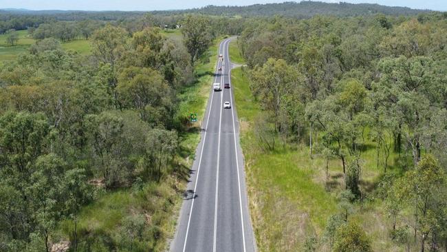 The Bruce Highway through Kolonga is a dual carriageway, with no widened centre lines and long stretches of road susceptible to fatigue.