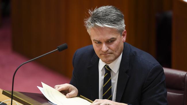 Mathias Cormann was instrumental in negotiating for Mr Dutton to send a tweet on Saturday morning stating his support for the Prime Minister.