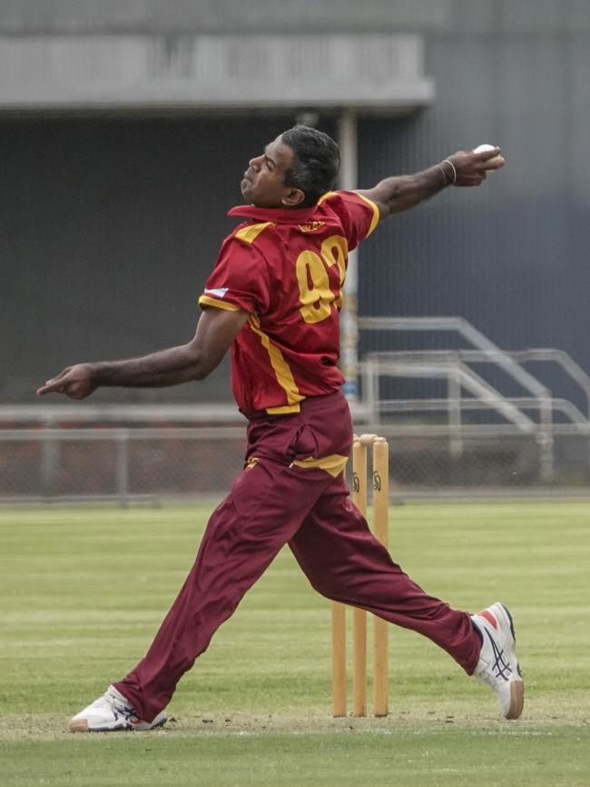 Dandenong West star Nuwan Kulasekara. Picture: Valeriu Campan