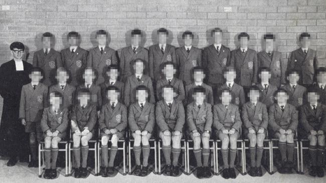 Joseph William Weygood (left) in a class photograph from a 1967 school yearbook.