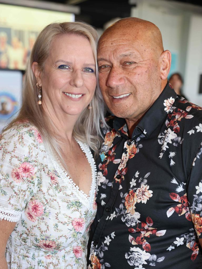 Joanne Hobbs and John Abriham at the Surfers Paradise Surf Life Saving Club Centenary Season Launch for Gold Coast at Large. Picture, Portia Large.