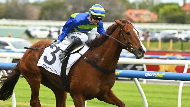 Another Wil won the Testa Rossa Stakes despite copping a bump in the straight. Picture: Vince Caligiuri/Getty Images