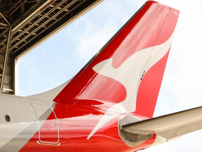 27/10/16 Qantas CEO Alan Joyce pictured with the new Qantas logo. Picture Renee Nowytarger / The Australian
