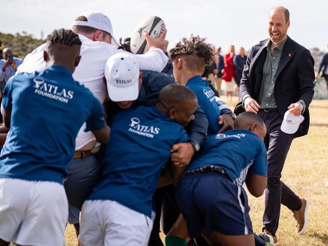 Prince William appeared genuinely happy to be a part of the event. Picture: Getty Images