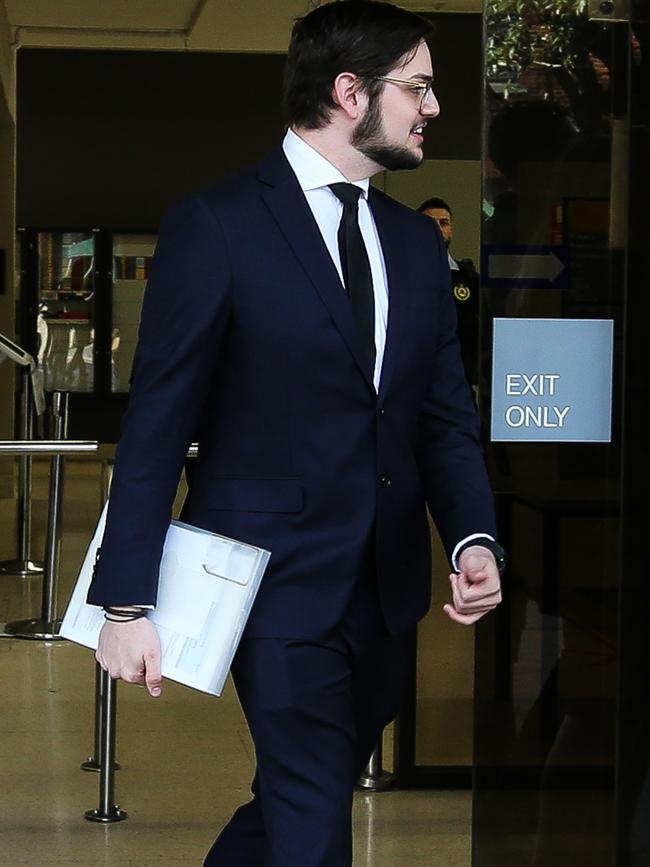 Luke Read leaves Parramatta Local Court. Picture: Gaye Gerard