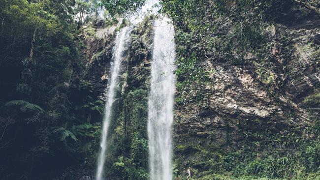 Twin Falls in the Gold Coast Hinterland. Picture: Tourism and Events Queensland