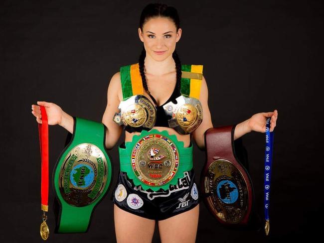 Gold Coast Muay Thai fighter Chelsea Hackett.