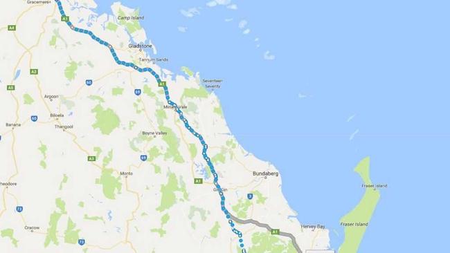 Capricornia Correctional Centre to Gympie. Picture: Google