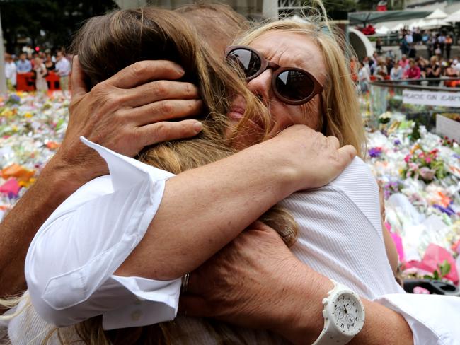 Tori's mother Rowena at the memorial today. Pic: Adam Taylor