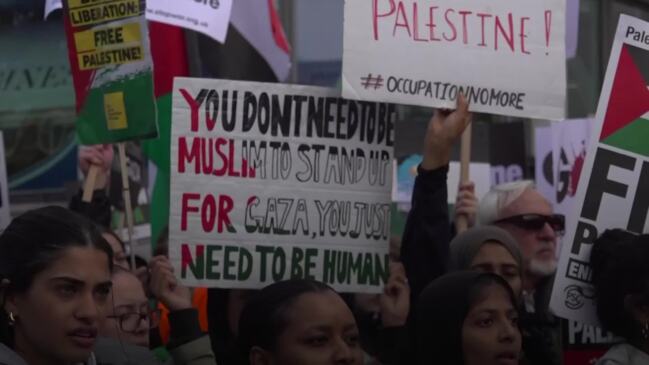 Thousands of pro-Palestinian activists march in the UK over Israel’s ...