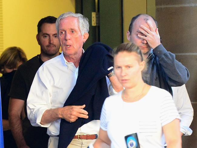 Katrina Dawson’s father, former Arnotts CEO Sandy Dawson (Snr), leaves RPA Hospital. Picture: Jeremy Piper