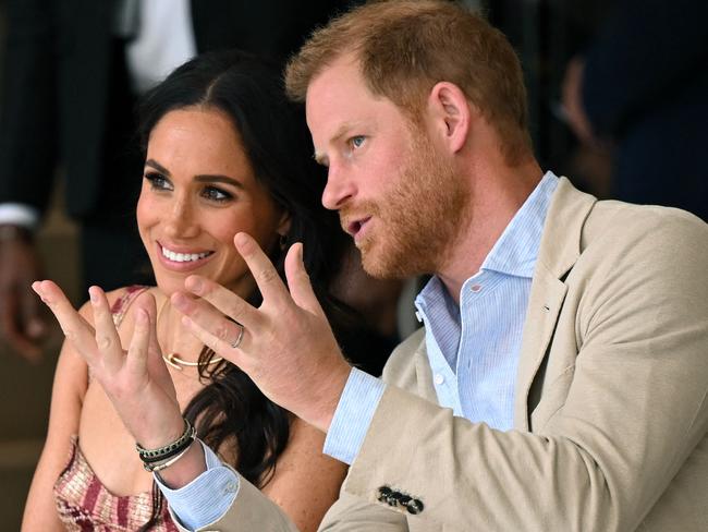 Royal insiders have suggested Meghan Markle “hijacked” Prince Harry’s New York trip. Picture: AFP