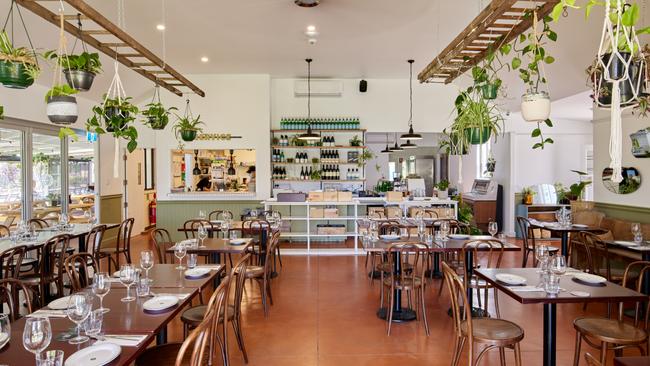 Dining room at Lost Phoenix Farm in Hindmarsh Valley.