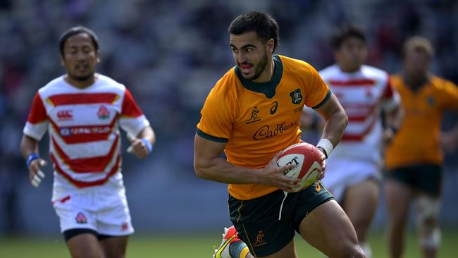 Recalled winger Tom Wright scored the opening try at Showa Denko Dome on October 23, 2021 in Oita, Japan. Photo: Getty Images