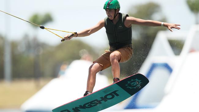 Michael Sukkar is pictured at the Cables Wake Park in Penrith last December. Picture: Phil Hillyard