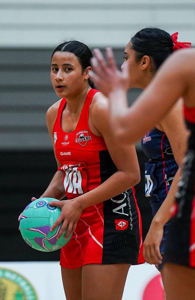 ACU Brisbane North Cougars netball. HART Sapphire Series against the Brisbane South Wildcats. Picture credits: KWP Studios Flagstone