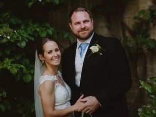 Jockey Rachel King’s marriage to Luke Hilton. Picture - V & H Wedding Photography, Oxford.