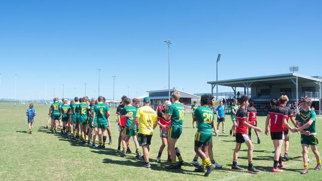 Ignatius Park College and Kirwan State High School teams take on St Brendanâ€™s College Yeppoon teams in Queensland state rugby league semi finals at Mackay on Wednesday, August 24, 2022.