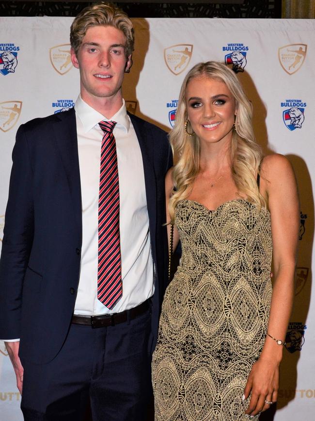 English and Rudi Ellis at the Western Bulldogs best-and-fairest in 2019. Picture: FIONA BYRNE/SUPPLIED