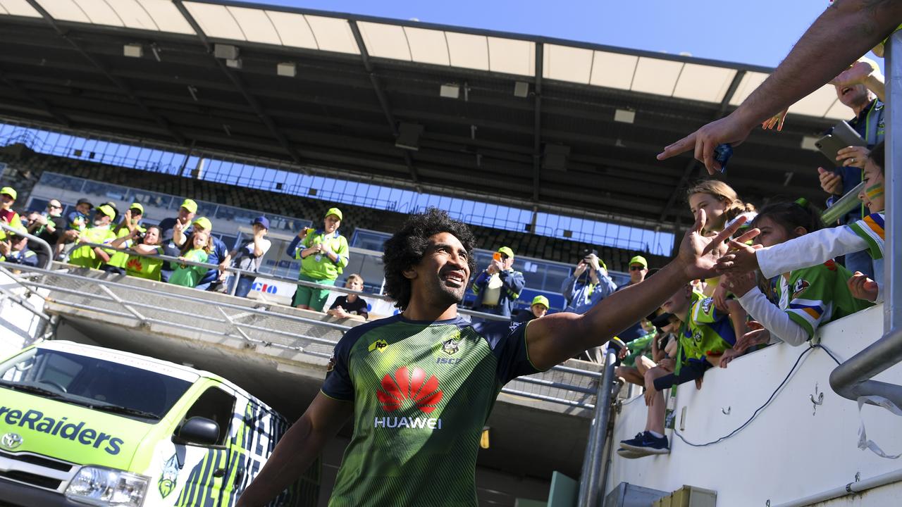 Sia Soliola is set to extend his stay at Canberra with a one-year extension. Picture: AAP Image/Lukas Coch