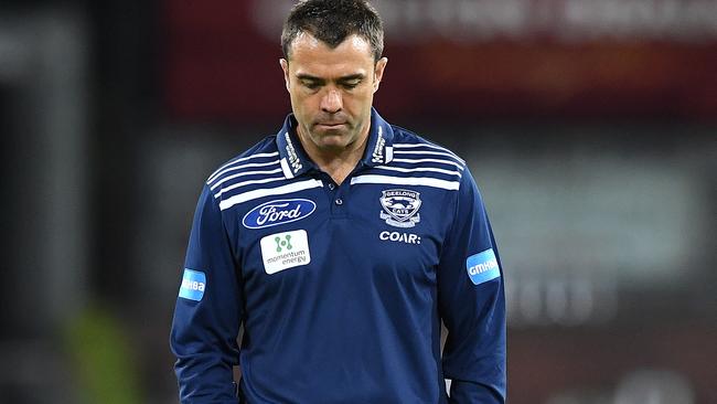 Geelong coach Chris Scott after the loss to Gold Coast.