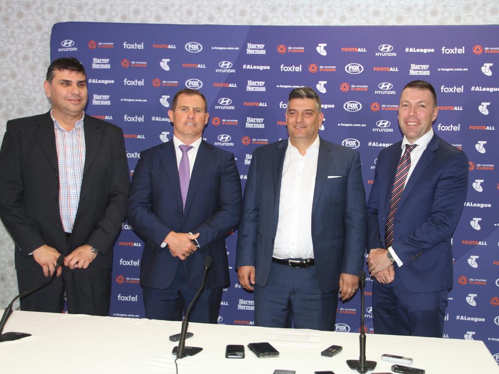 Macarthur FC CEO Sam Krslovic (left) revealed the financial strain the scandal left on the club.