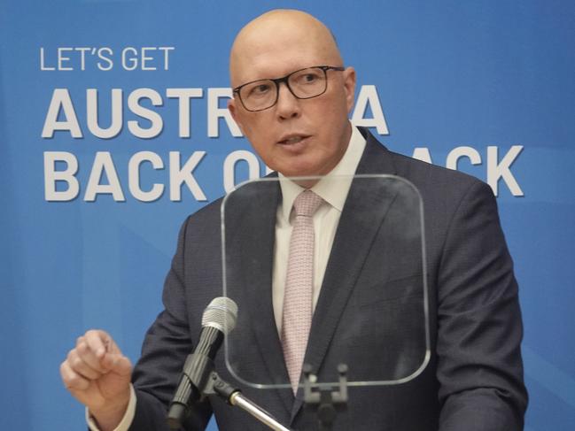 Peter Dutton vowed to reinstate the requirement for councils to hold citizenship ceremonies on Australia Day if the coalition government wins the election in 2025. Picture: NewsWire / Valeriu Campan