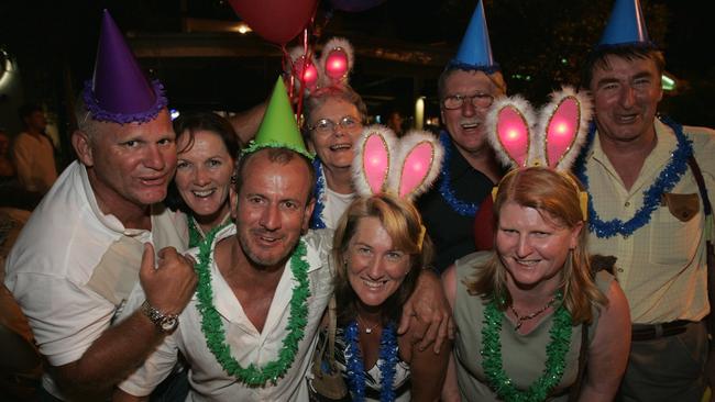 Seabreeze caravan park revellers celebrate New Year’s Eve in 2005. Picture: Brett Wortman