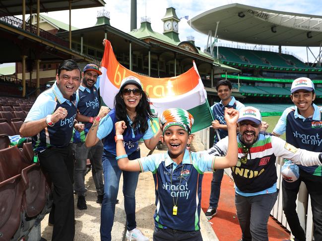 Indian cricket fans are hoping to be able to cheer on their team at the Sydney Test. Picture: Brett Costello