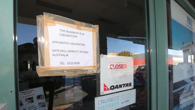 Travel and Cruise Centre Runaway Bay after the travel agency was closed down in June 2018. Picture Mike Batterham