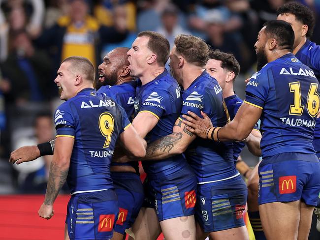 The Parramatta Eels have sunk the Sharks to snap a five-game losing streak. Picture: Getty Images