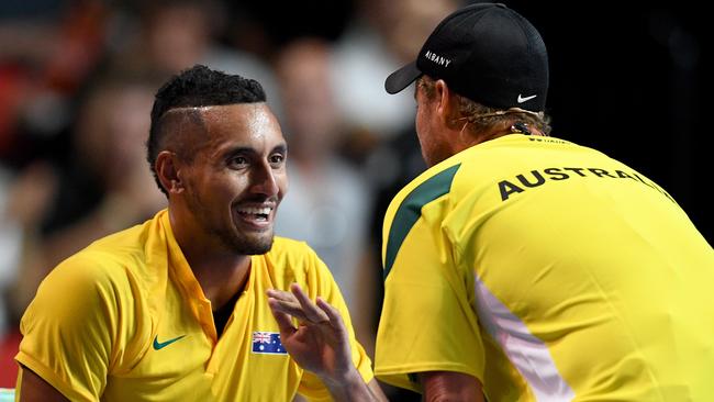 Nick Kyrgiosis the latest player to have a dig at Lleyton Hewitt