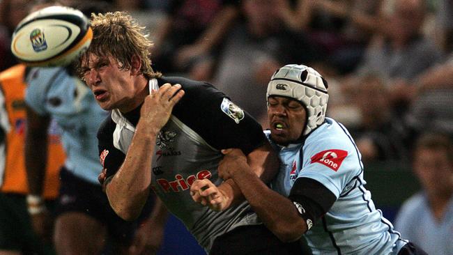 Kurtley Beale on his debut in 2007. There is no suggestion Francois Steyn (pictured) was involved in any racist remarks.