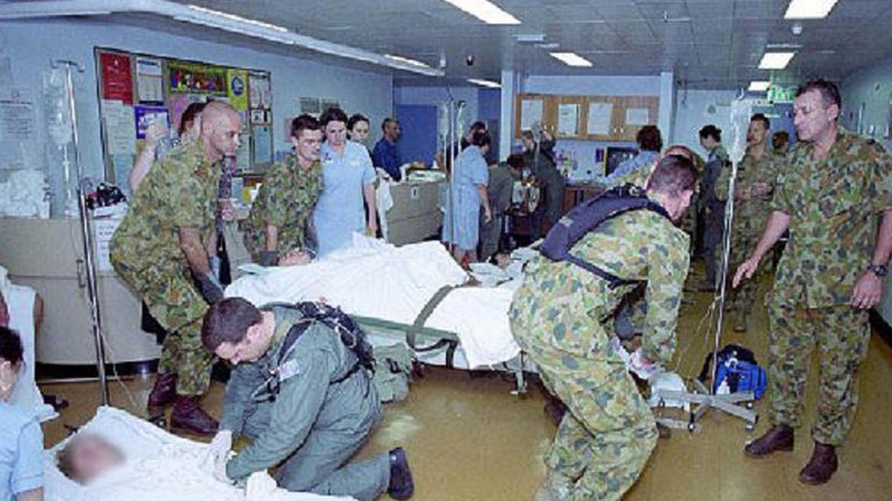 It was all hands on deck when the Bali bombings victim were brought to Royal Darwin Hospital. Picture: AAP Image/Royal Darwin Hospital