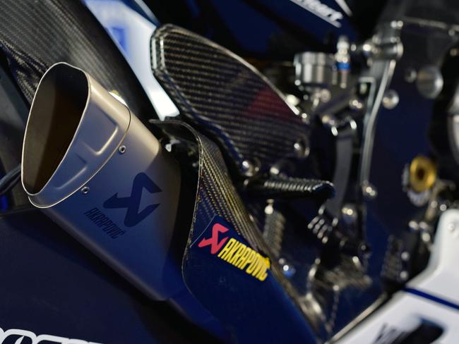 The 2015 Yamaha YZR-M1 MotoGP bike.