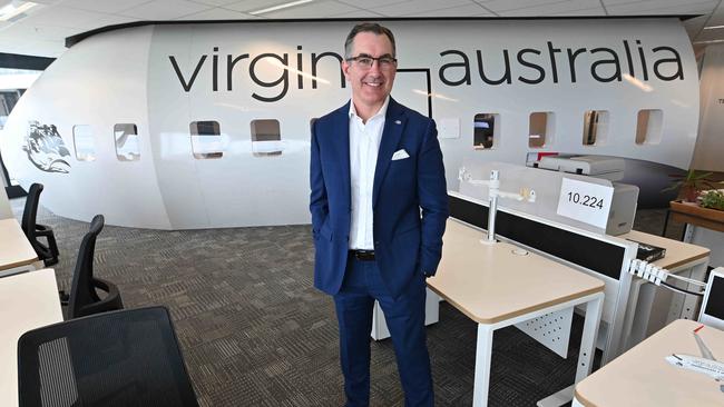 Paul Scurrah as CEO of Virgin before it was taken over by private equity. Picture: Lyndon Mechielsen