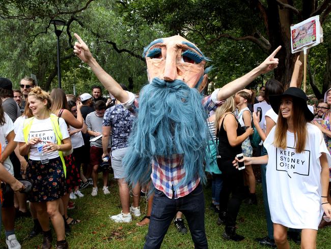 The rally began in Belmore Park before making its way into the Hyde Park / Picture: Stephen Cooper