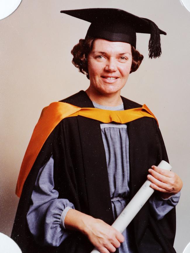 Kit Bright when she graduated from a Bachelor of Health Administration at the University of NSW in 1979.