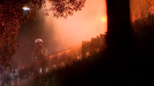 Eight fire crews attended the scene. Picture: 9 News