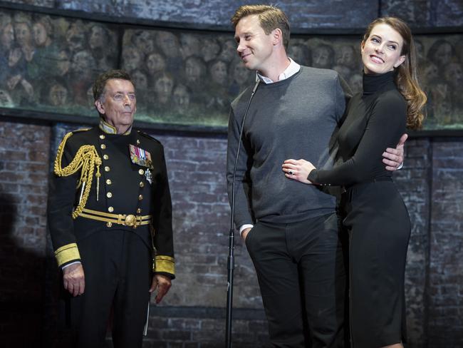 The play Charles III, which toured Australian cities in 2016, explored what would happen if the future King Charles refused to give royal assent to a new law. Could a more “activist” monarch create previously unseen problems for world and UK leaders? Pictured above are Robert Powell as King Charles, Ben Righton as Prince William and Jennifer Bryden as the Duchess of Camridge. Picture: Richard Hubert Smith