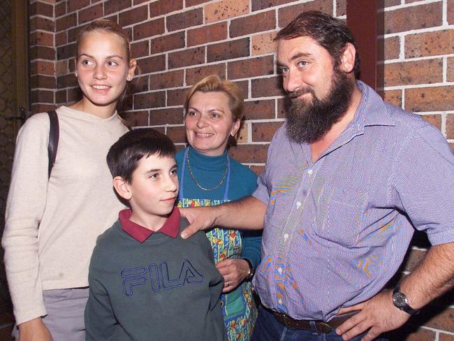 Jelena Dokic with her father Damir, mother Liliana and brother Zavo.