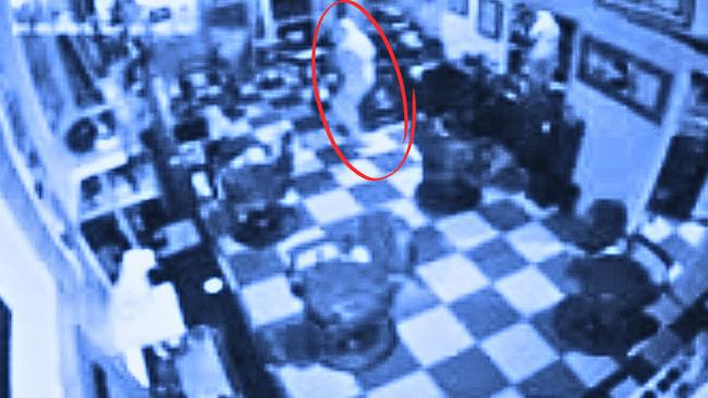 CCTV footage from a Victoria Point hair salon that has been broken into for the fifth time in a year. Picture: Contributed